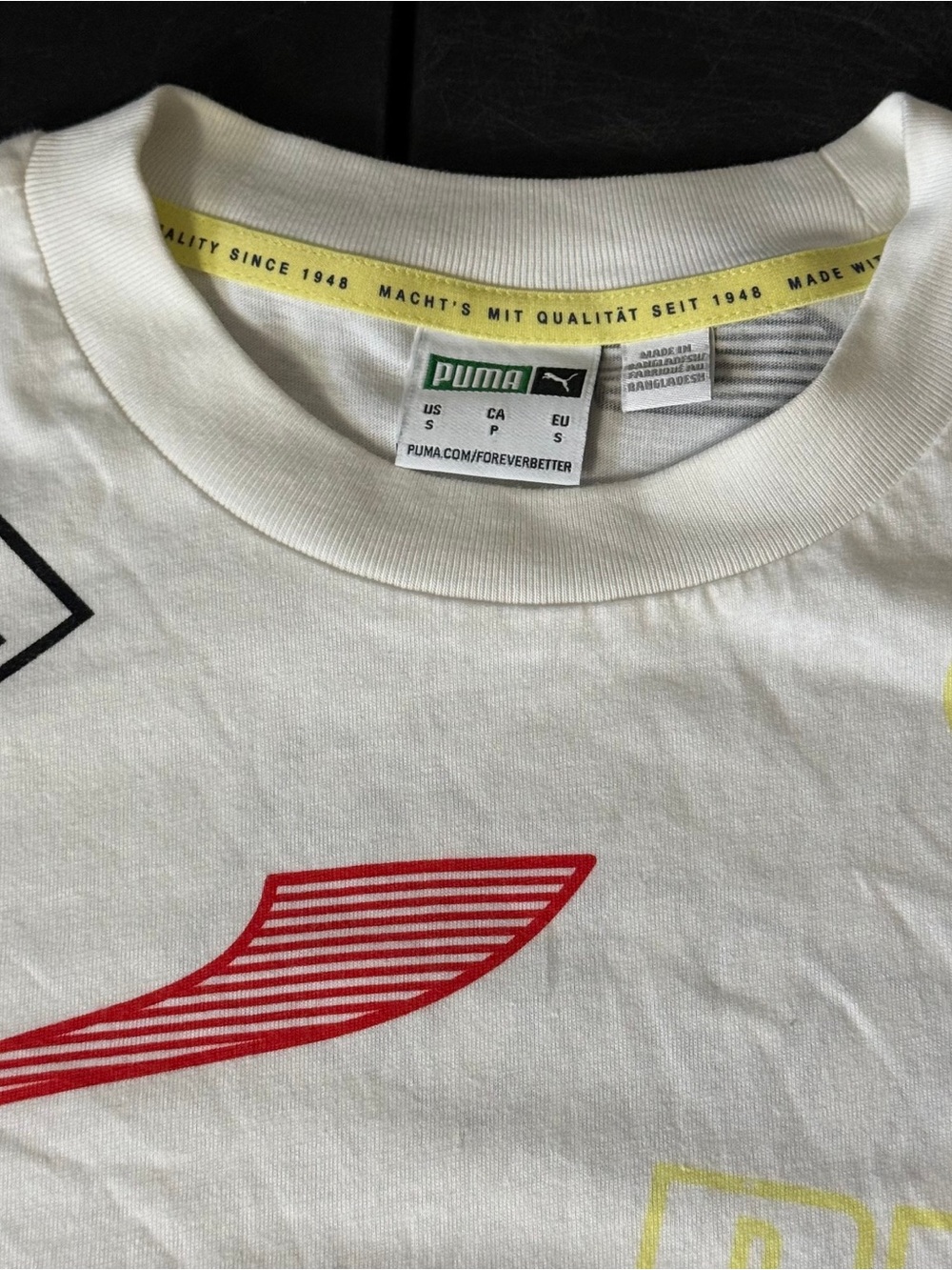 Size Small - PUMA Men's Graphic Logo Print Crewneck Short Sleeve Cotton T-Shirt